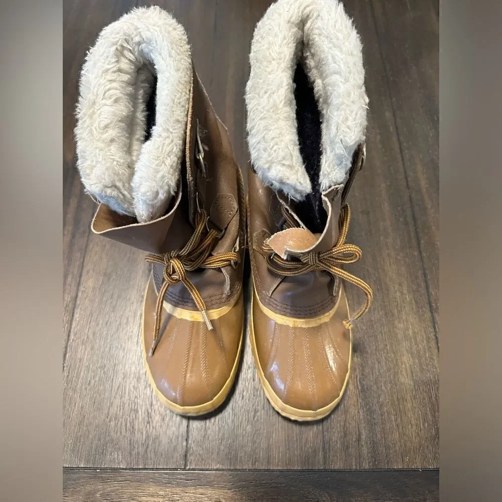 Sorel Kaufman Waterproof Pac Boots Mens Size 7 Made In Canada Vintage